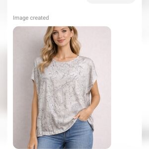 Fabiana Filippi Fabula Print Silk Blouse XL